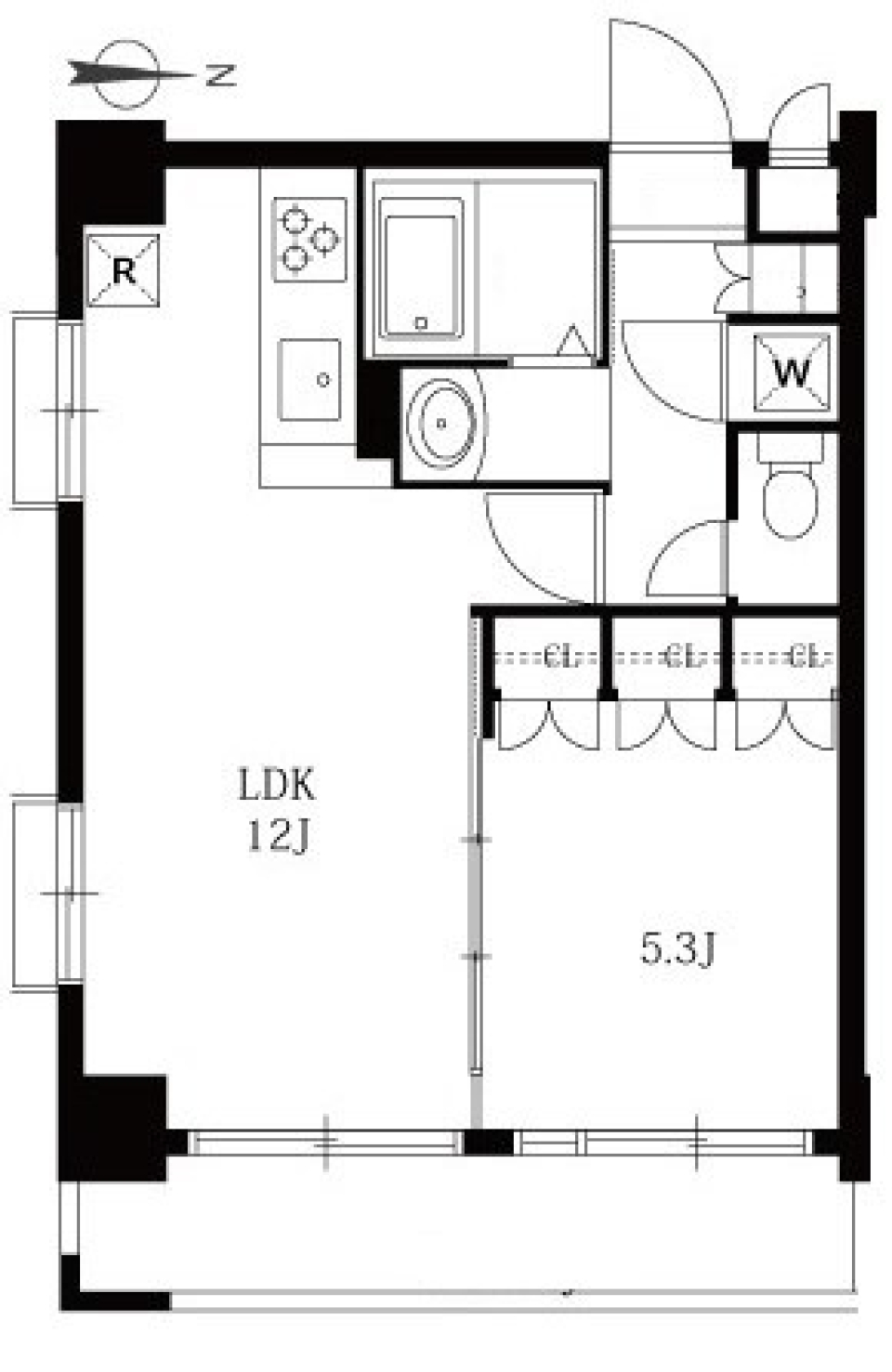 グランシャルム広尾　802号室［ペット可］の間取り図