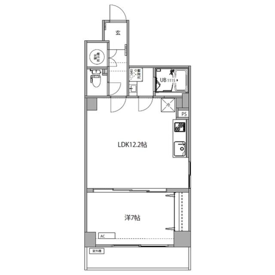 コトー三鷹　604号室の間取り図