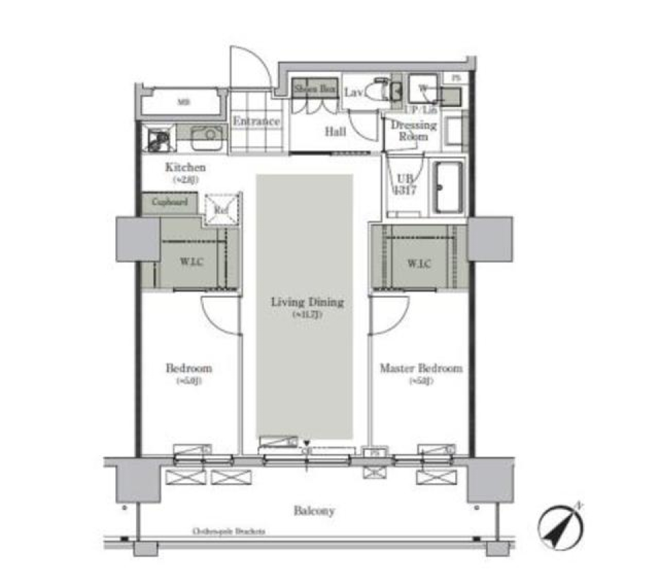 パークキューブ西ヶ原ステージ　811号室［ペット可］の間取り図