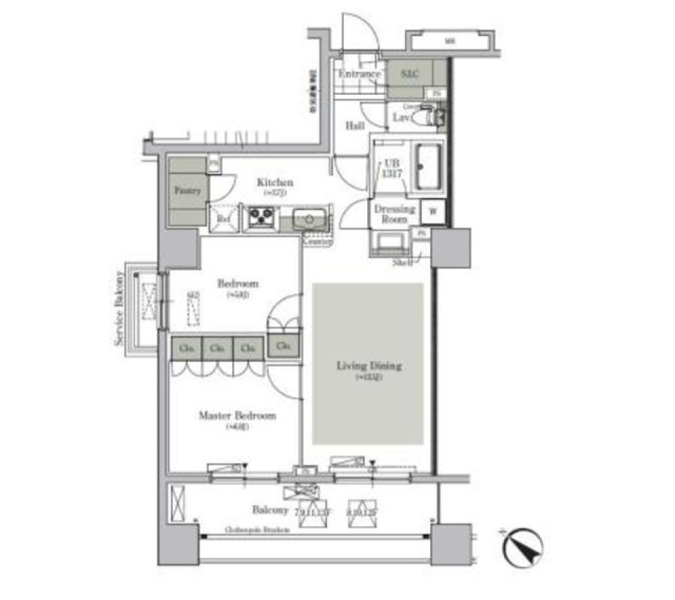 パークキューブ西ヶ原ステージ　1016号室［ペット可］の間取り図