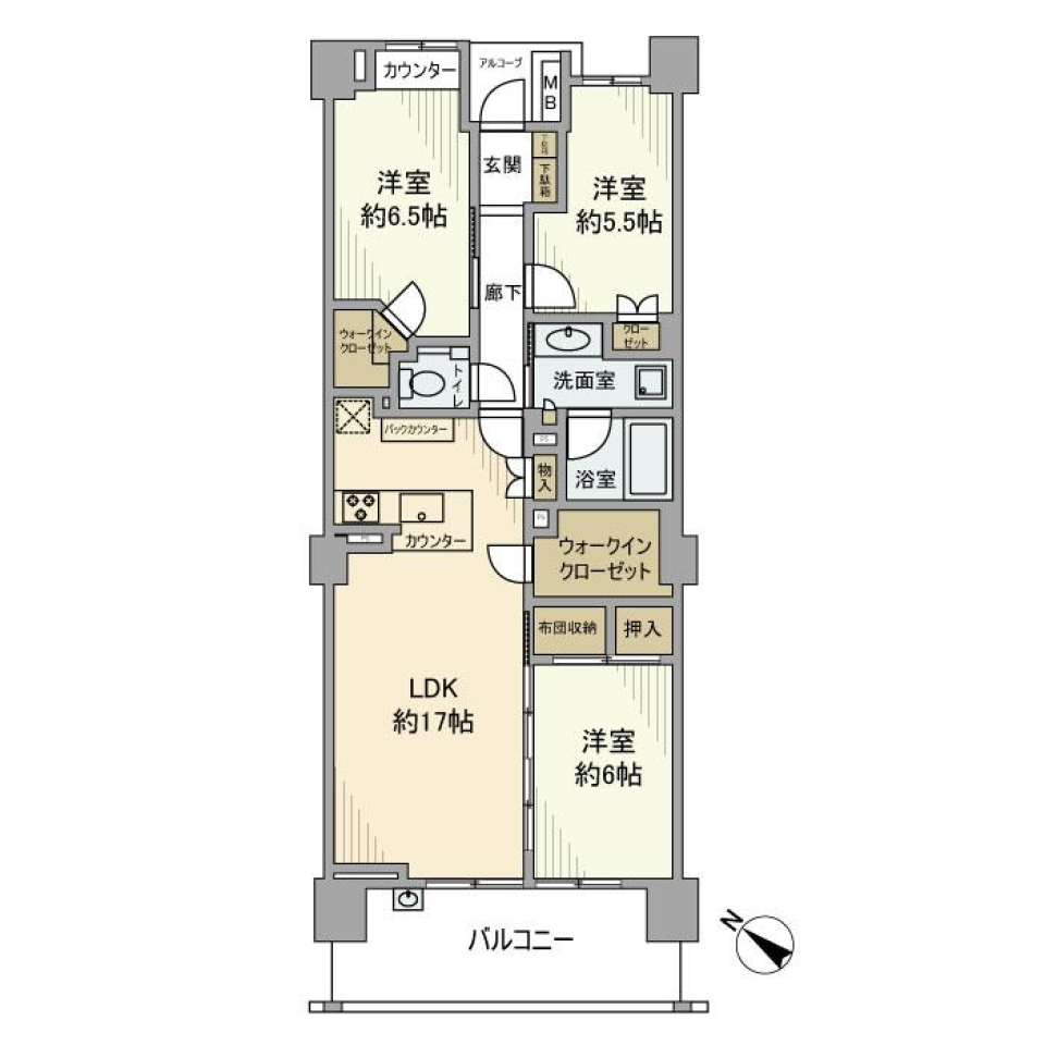 マスターアリーナ新百合ヶ丘　312号室の間取り図