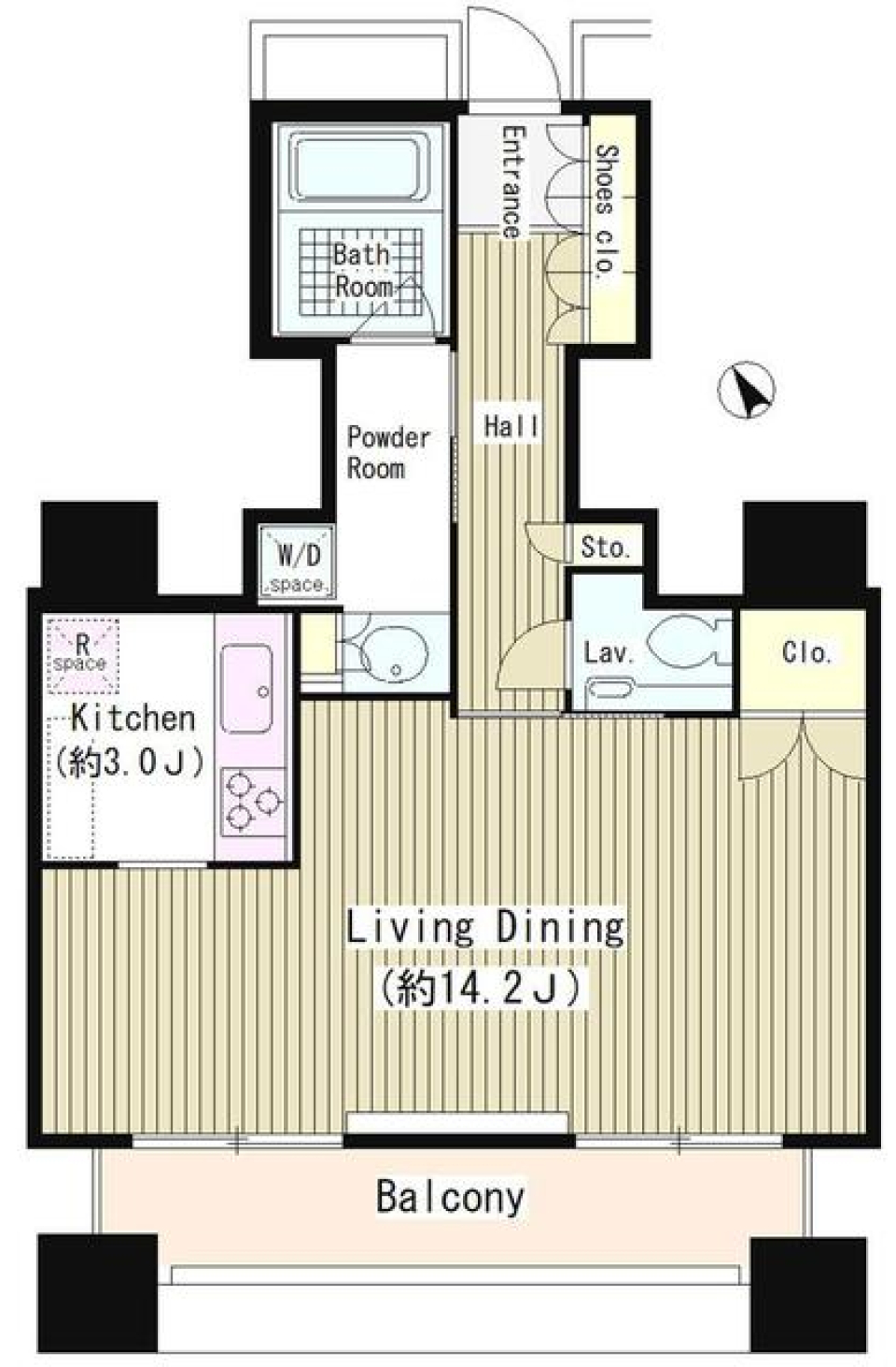 グランスイート虎ノ門　1204号室の間取り図