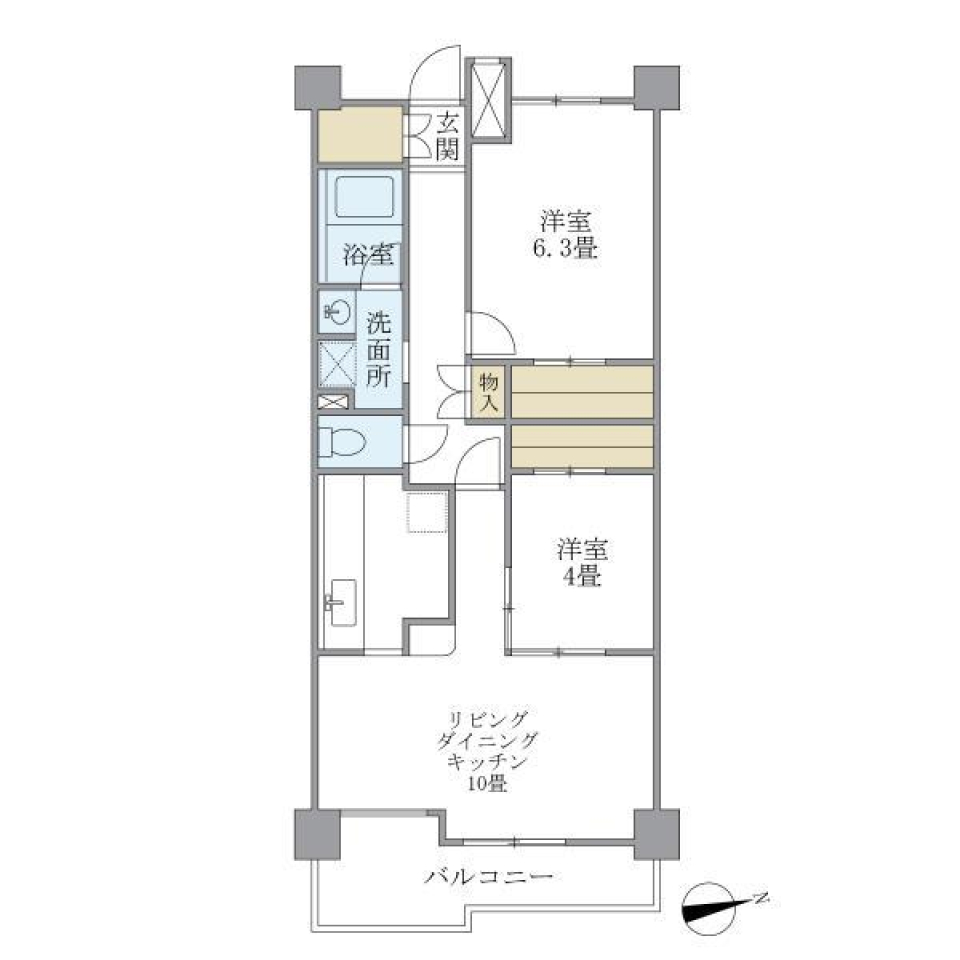 グリーンヒルズ目白　203号室の間取り図