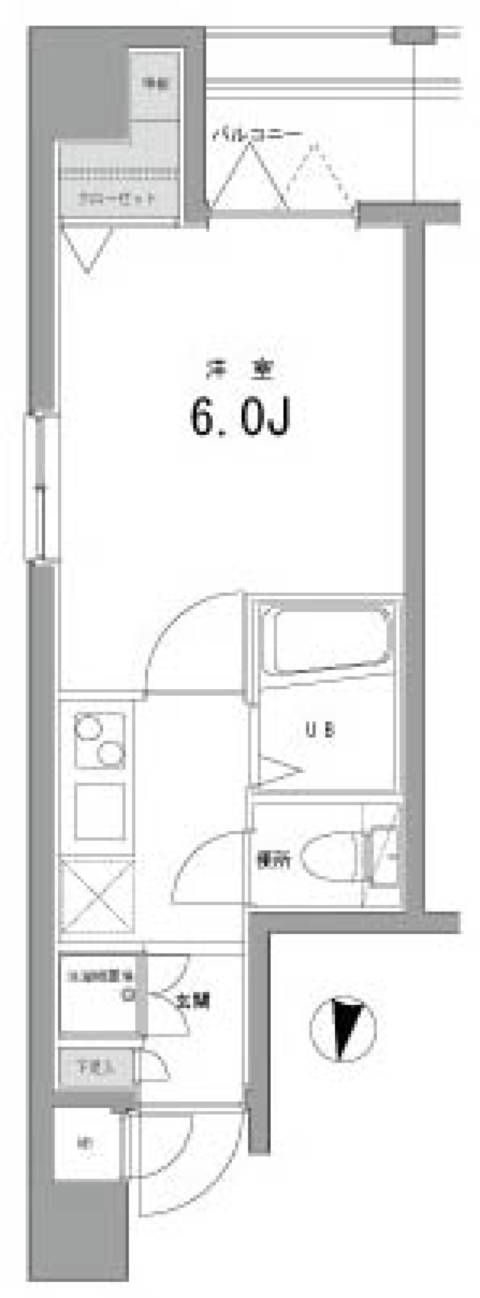 ルリオン両国　302号室の間取り図