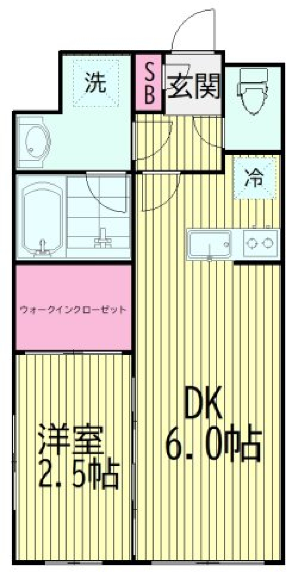 アジールメゾンド蒲田　302号室の間取り図