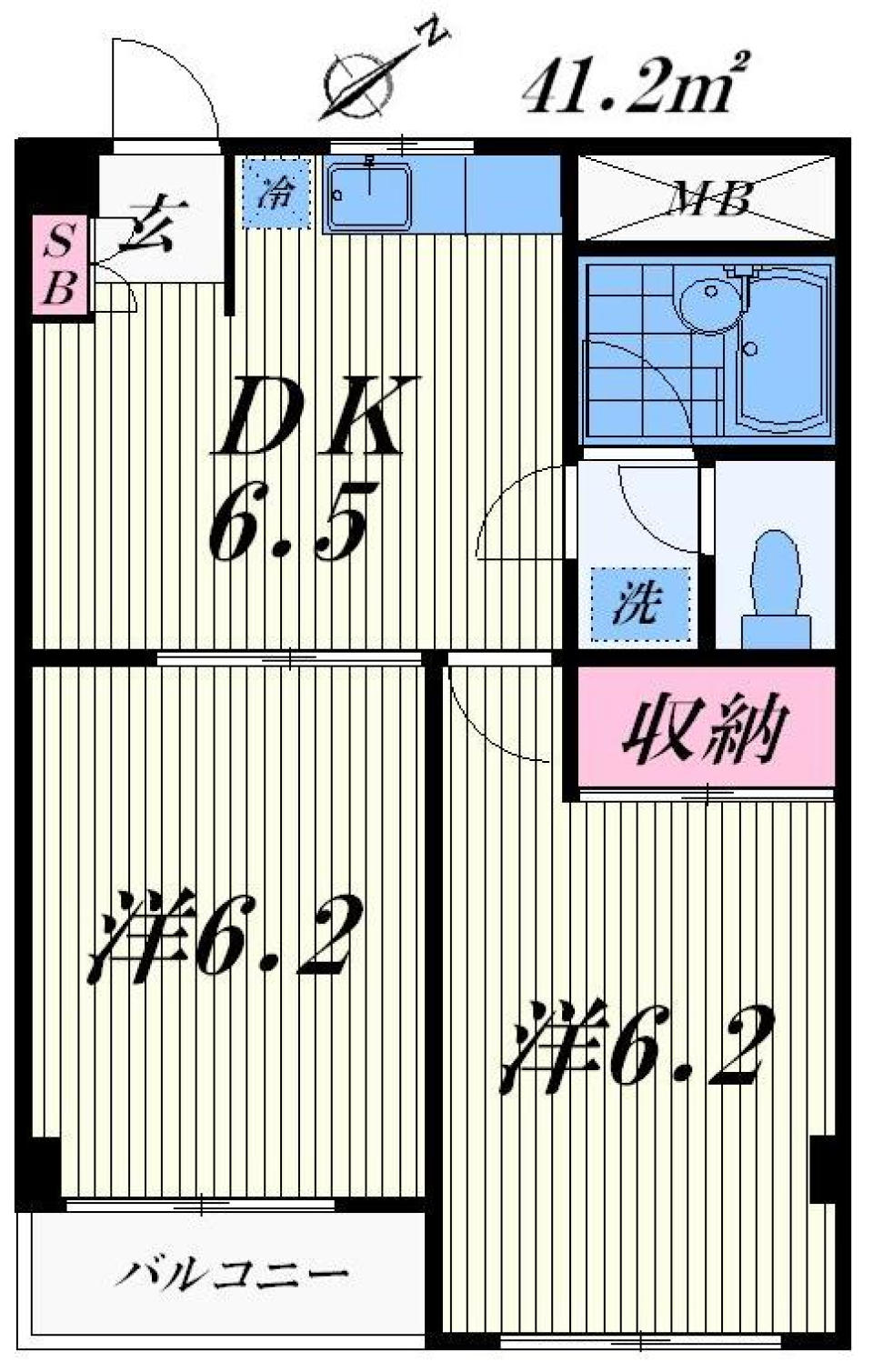ファミネス大森　302号室の間取り図