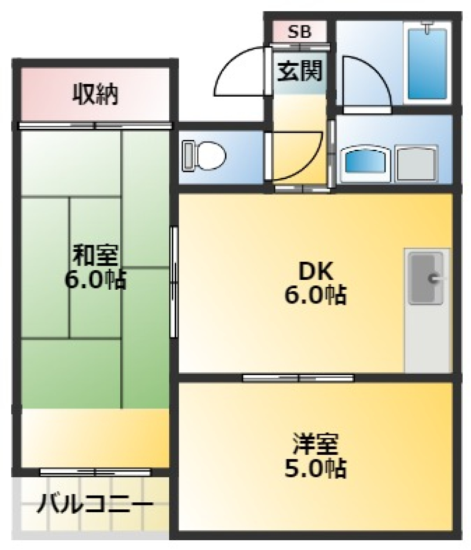 EASEHOUSE（イーズハウス）　201号室の間取り図
