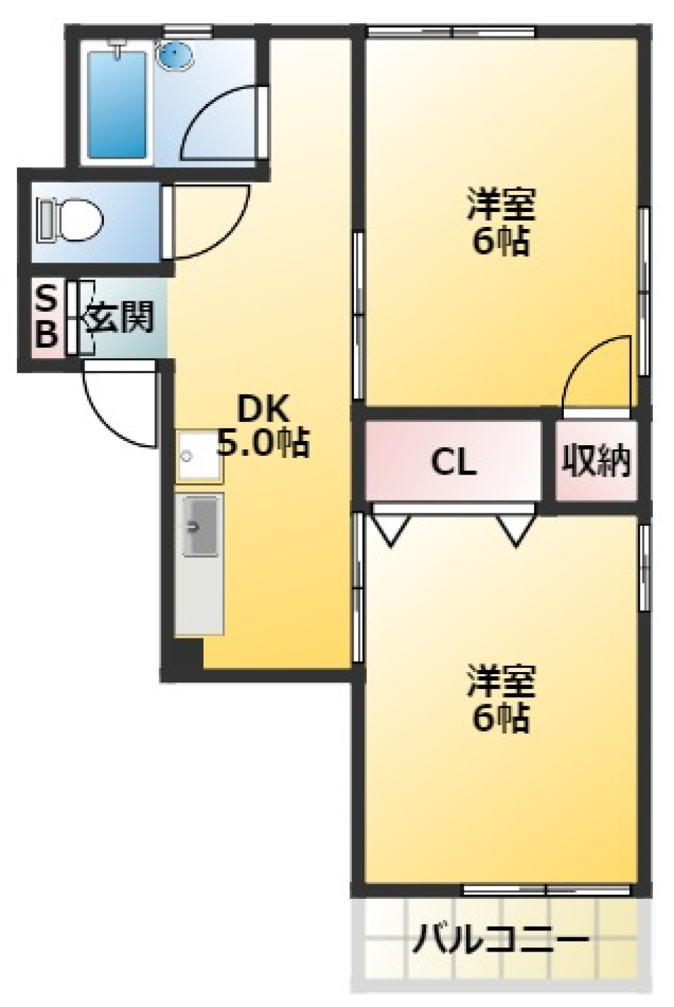 サンアマノ中野　302号室［ペット可］の間取り図