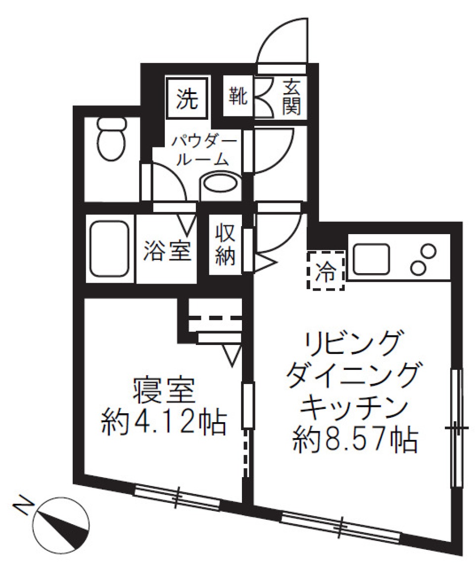 エルファーロ大塚Ⅳ　0201号室の間取り図