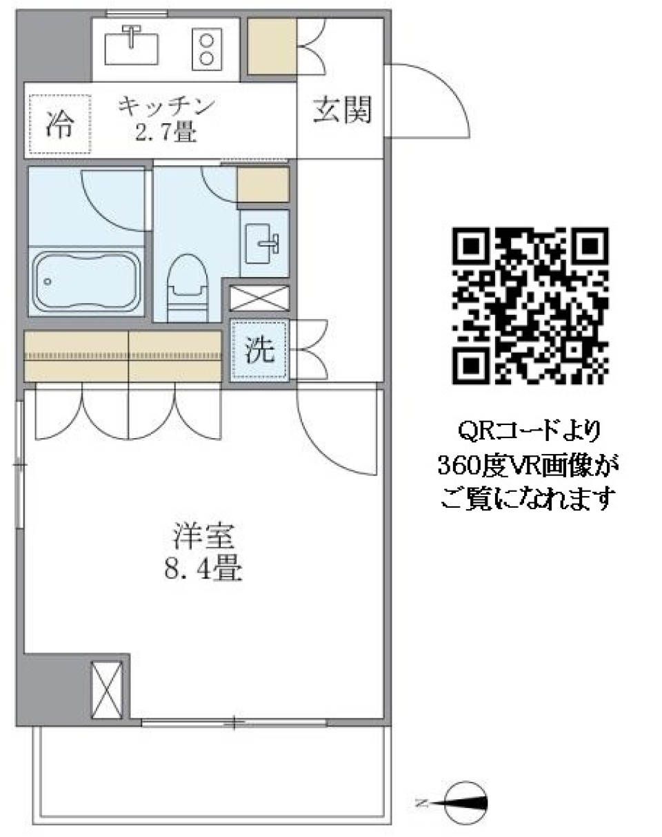 Ｂｒｉｌｌｉａ　ｉｓｔ　白金高輪　401号室の間取り図