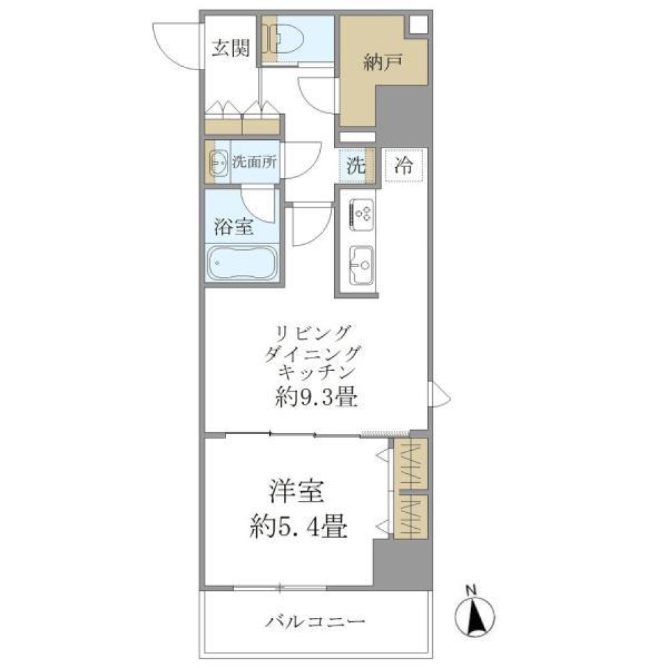 ＰＲＥＭＩＵＭ　ＣＵＢＥ　上野　1102号室［新築］の間取り図