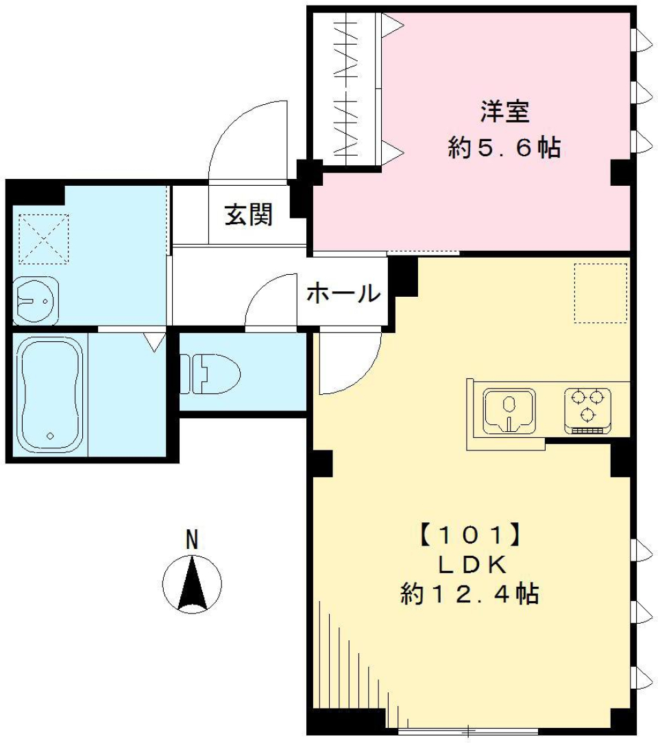 ブラウンコート中野　101号室の間取り図