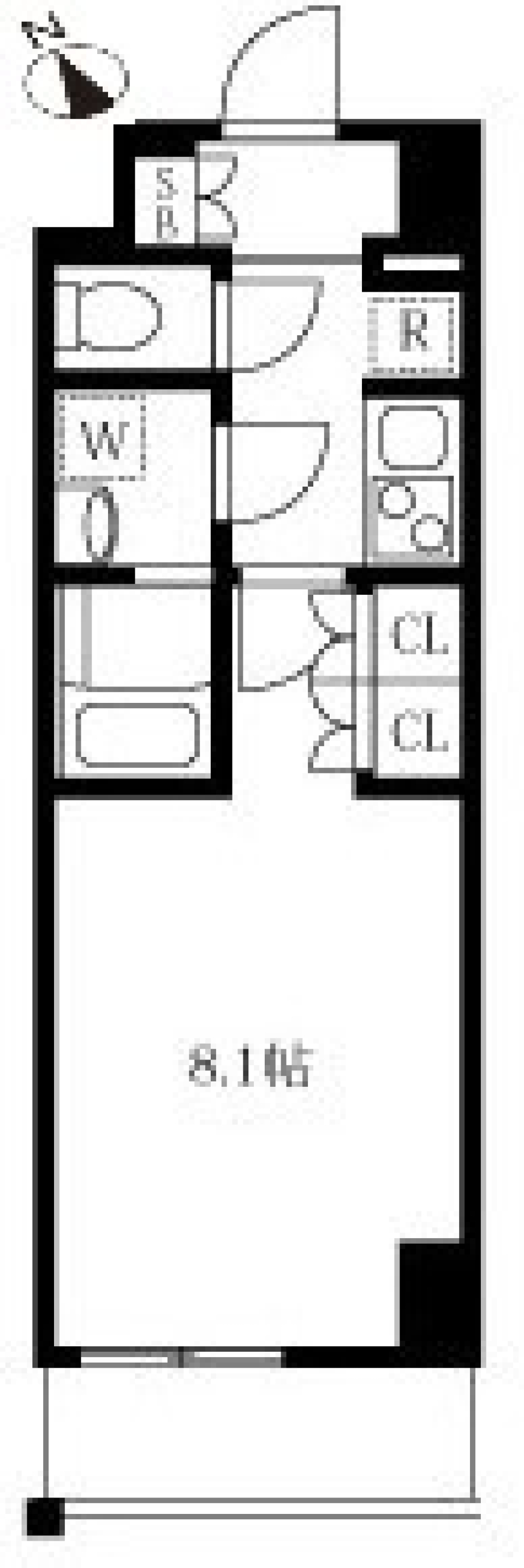 アゼスト堀切菖蒲園Ⅱ　809号室の間取り図