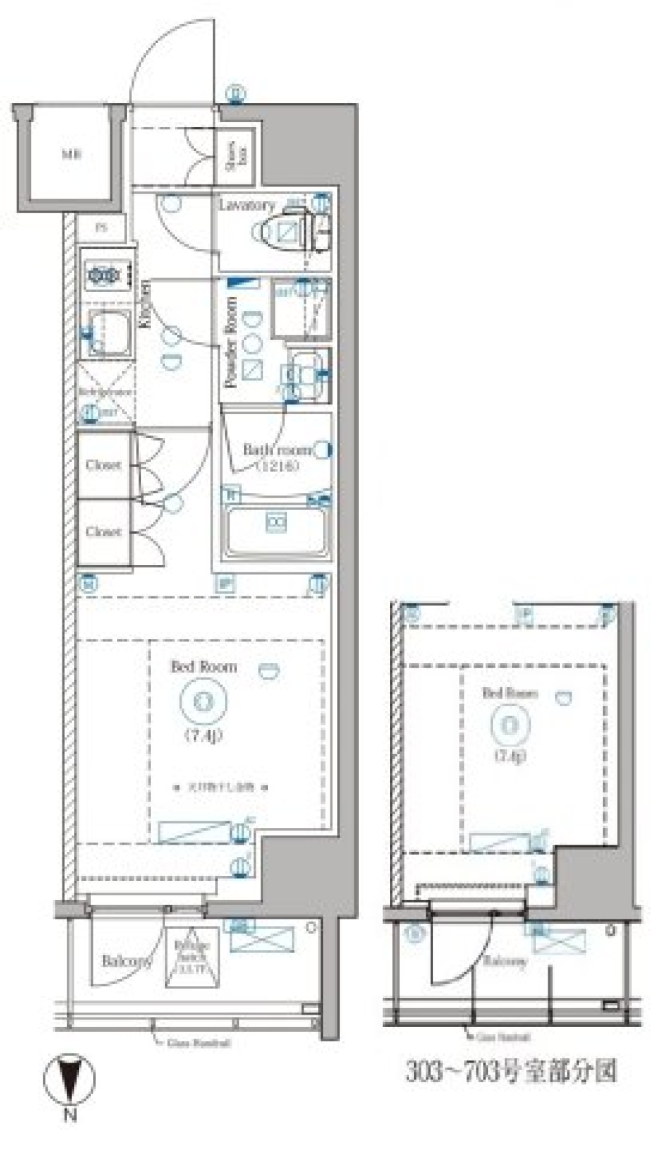 DIPS野方RESIDENCE　303号室［ペット可］の間取り図