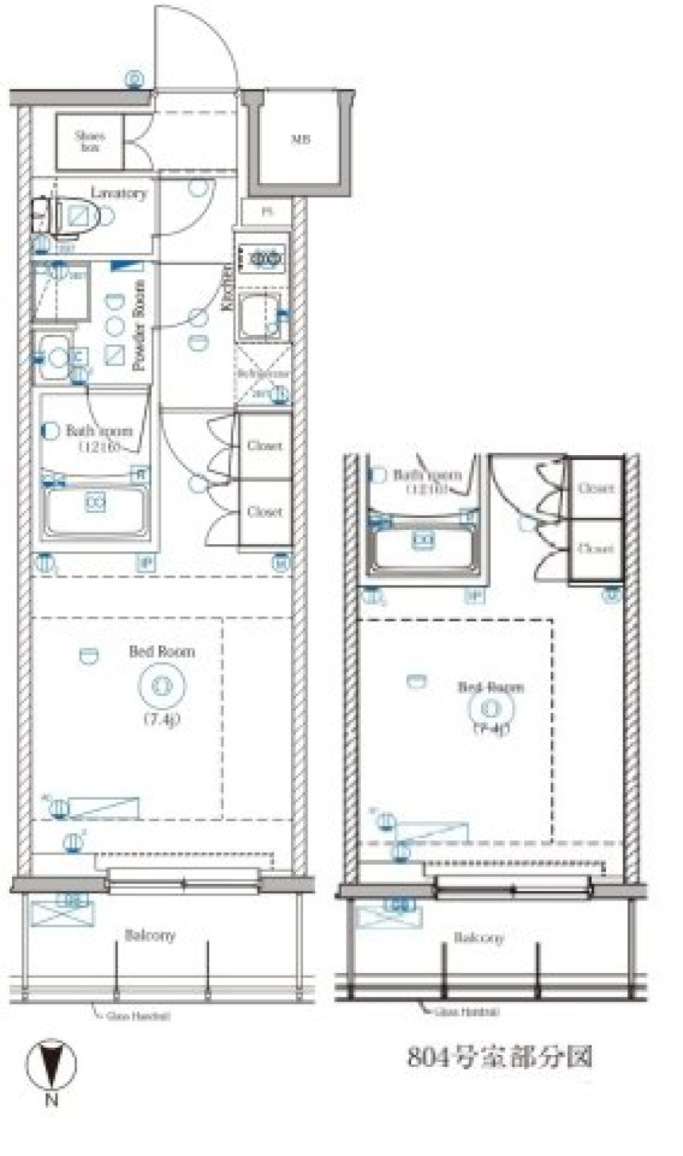 DIPS野方RESIDENCE　804号室［ペット可］の間取り図