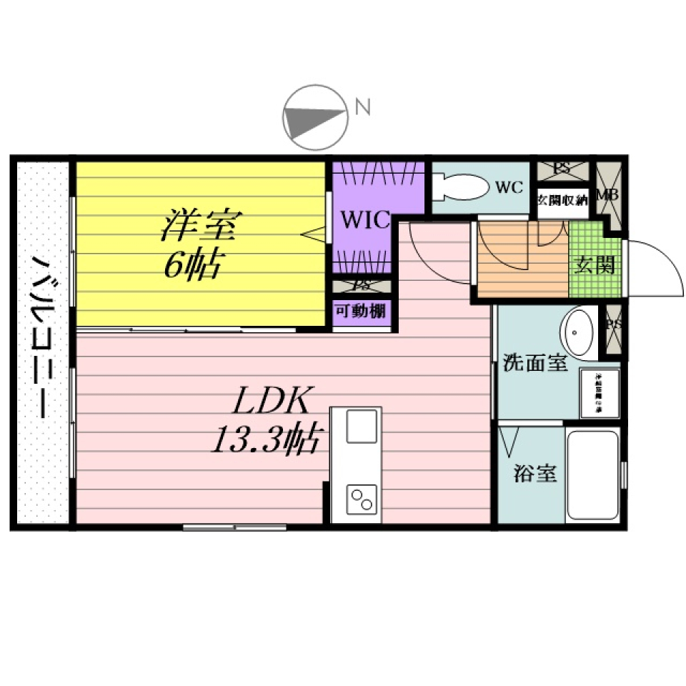 綺麗なお部屋で心も綺麗に【新築】の間取り図