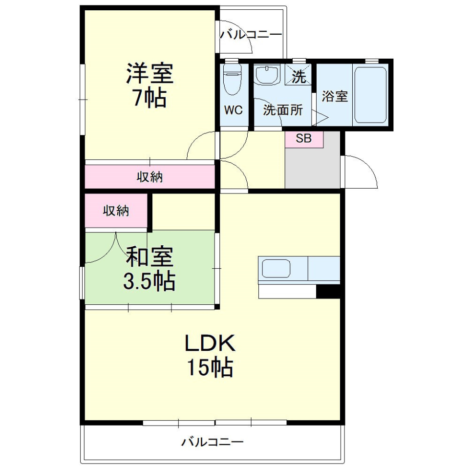 和の風を感じる洋の風景の間取り図