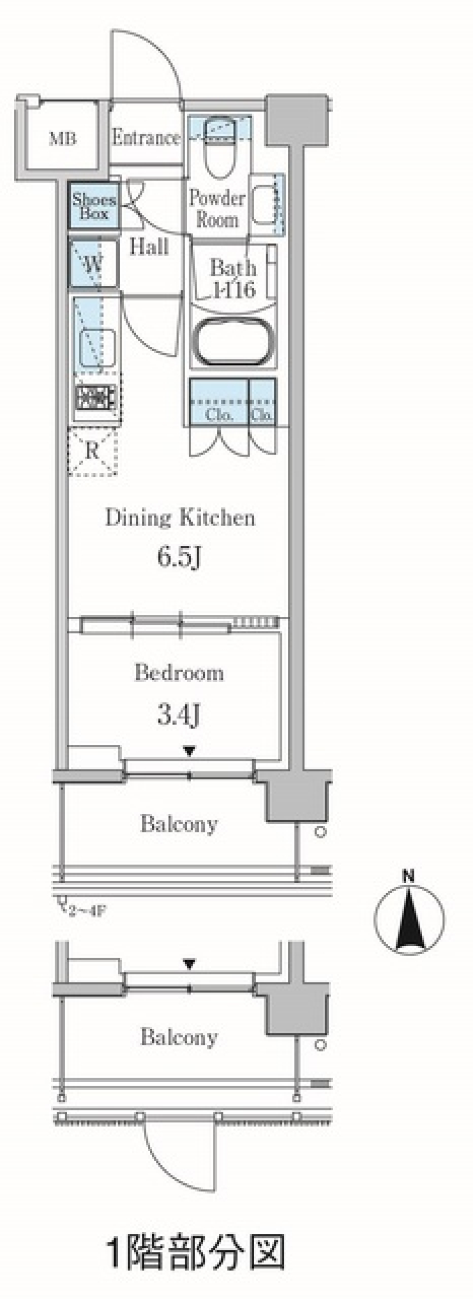 パークアクシス東蒲田　104号室の間取り図