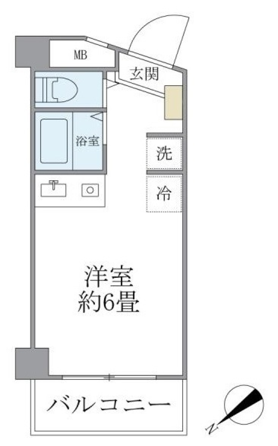 ロイヤルメゾン荻窪　405号室の間取り図