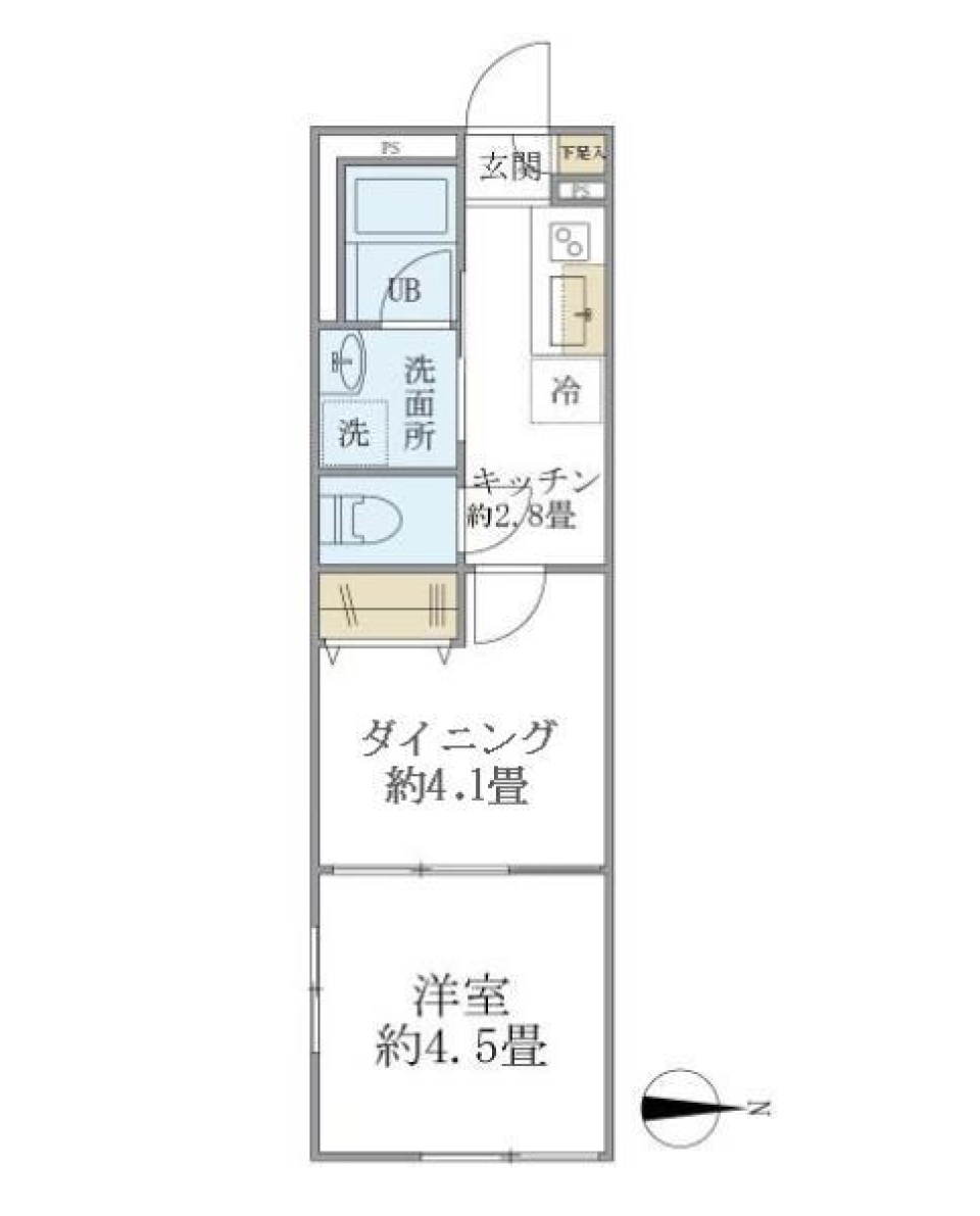 フェリーチェ中村橋Ｂ　303号室の間取り図