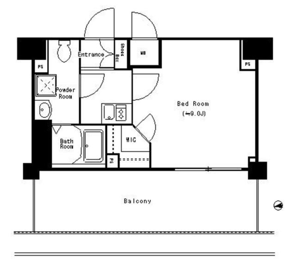 パークキューブ四谷三丁目　702号室の間取り図