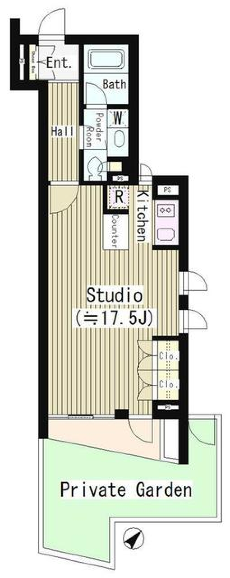 ル・シヤージュ神宮前　112号室［ペット可］の間取り図