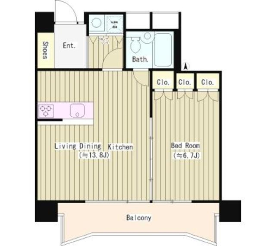 カーサクロヤナギ　304号室の間取り図