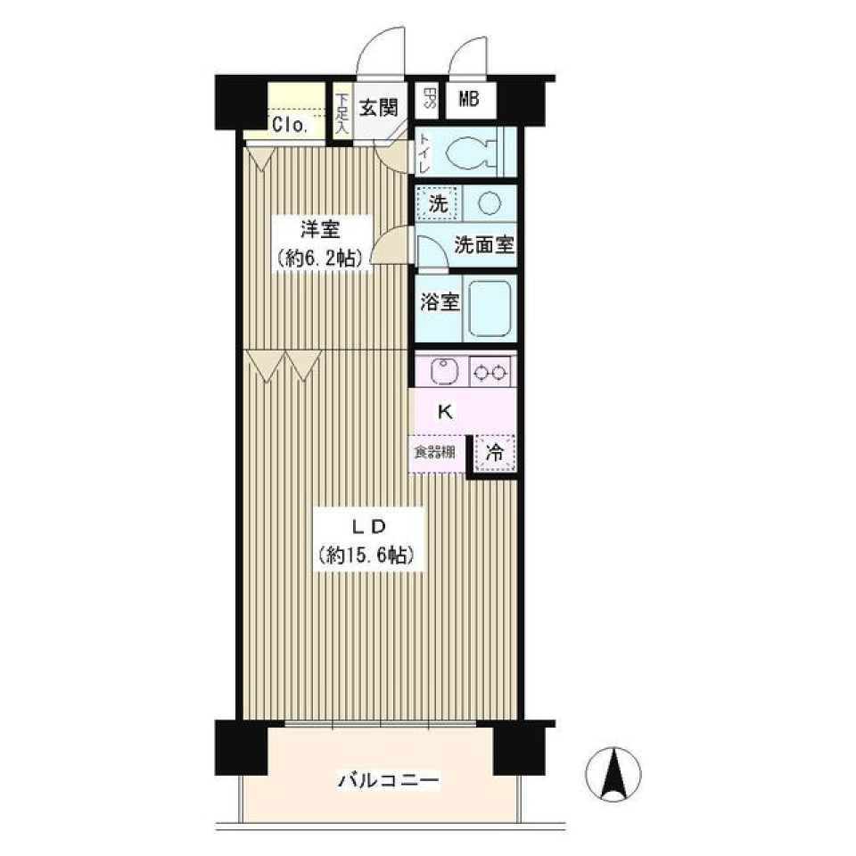 コアシティ中野坂上　704号室の間取り図