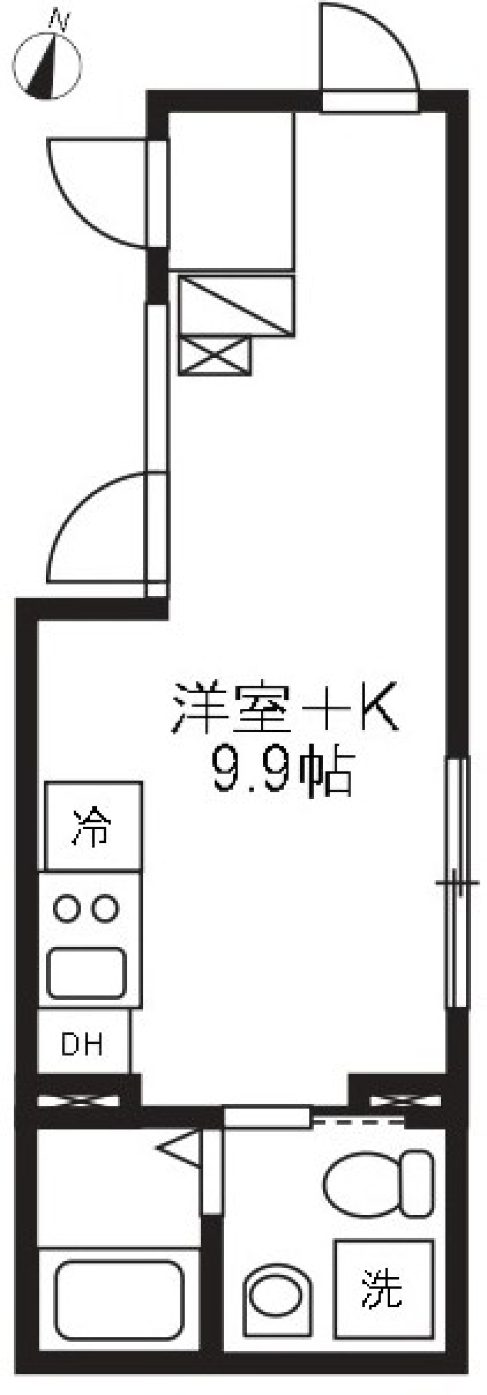 スカイヒルズ白山　501号室の間取り図