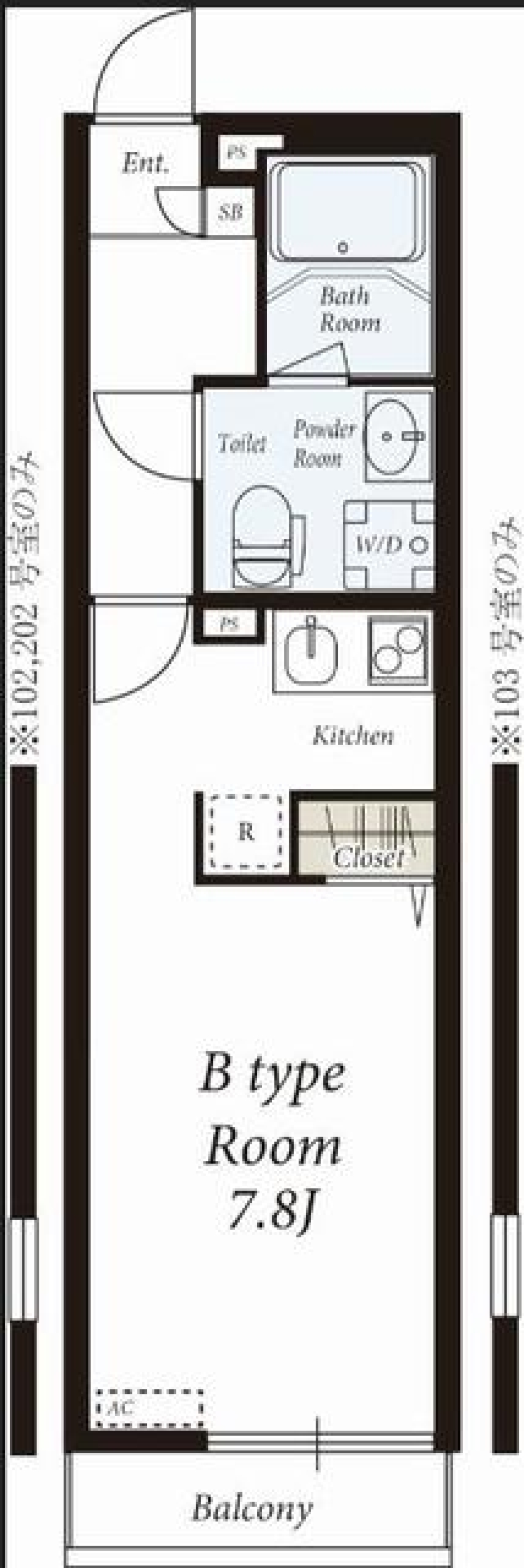 リブリ・ネージュ　202号室の間取り図