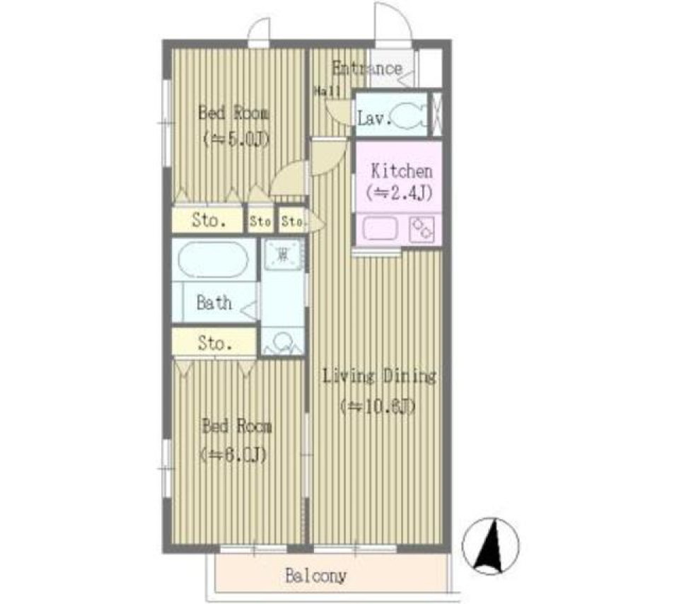 ミラージュビュー荻窪　105号室の間取り図