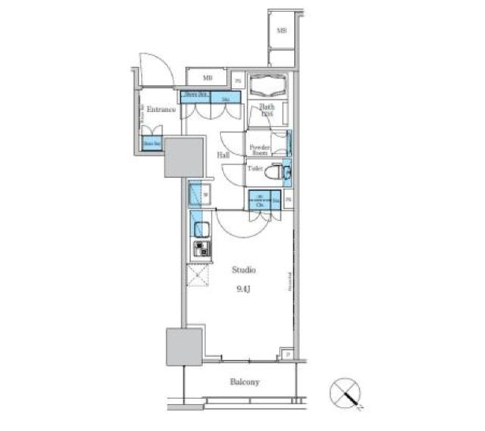 パークアクシス滝野川ラ　ブリーズ　1117号室［ペット可］の間取り図