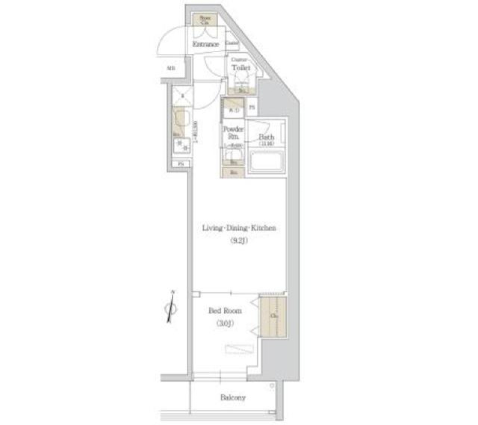アーバネックス西新宿　305号室の間取り図