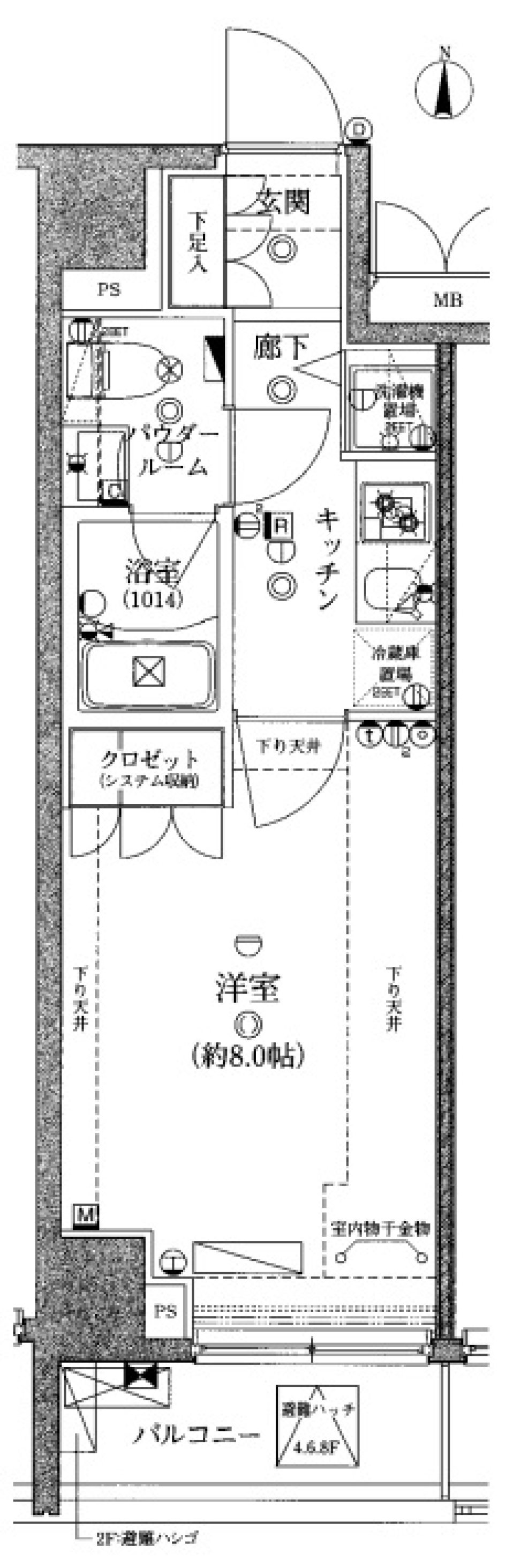 REALIZE日暮里　302号室の間取り図