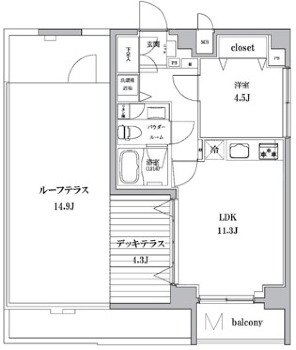 レアライズ曳舟　801号室［ペット可］の間取り図