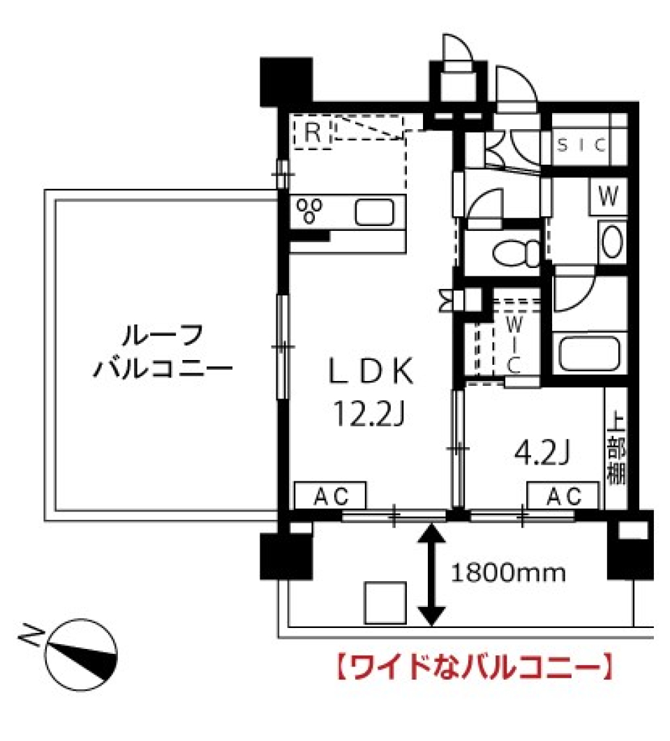 アジールコート池上　507号室の間取り図