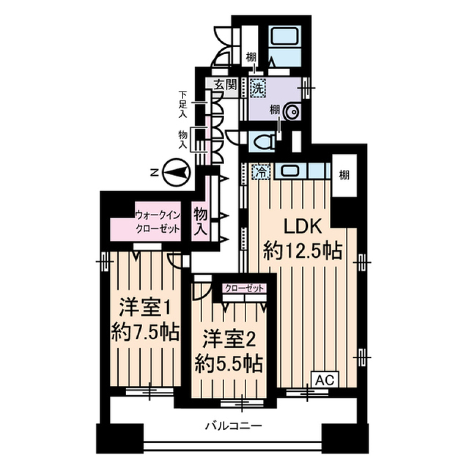 シャンテメゾン田仲　0301号室の間取り図