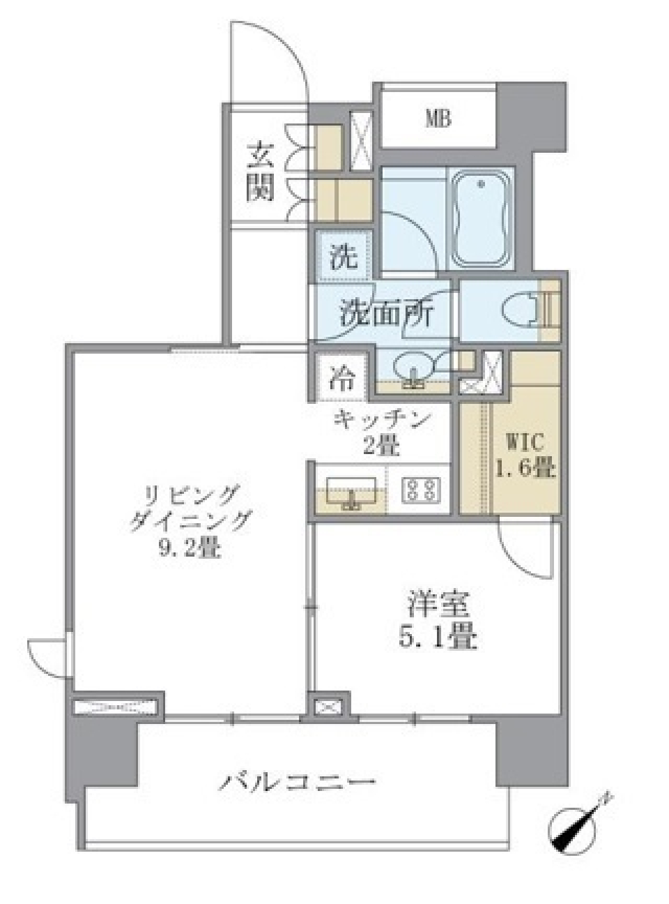 アパートメンツ千駄木　1106号室の間取り図