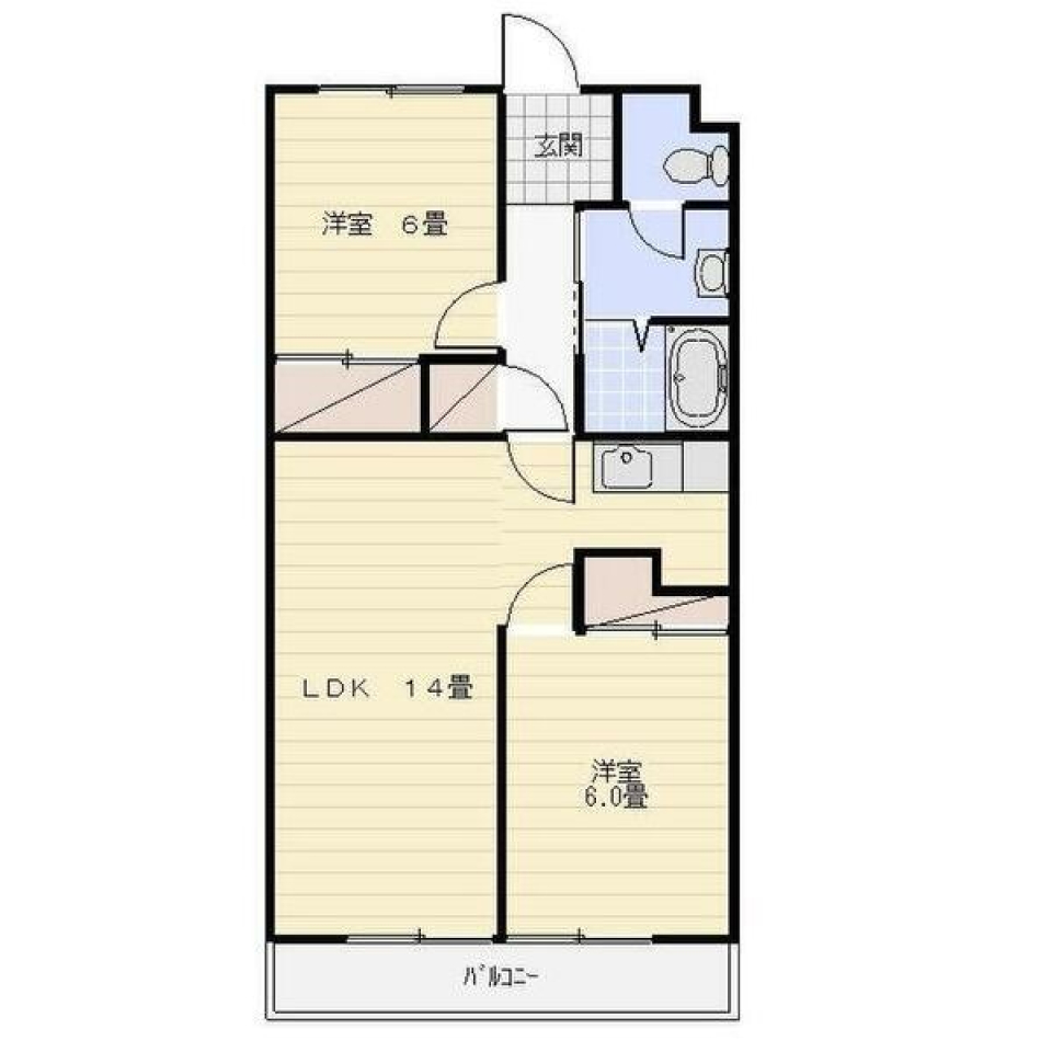 市松模様でさわやかにの間取り図