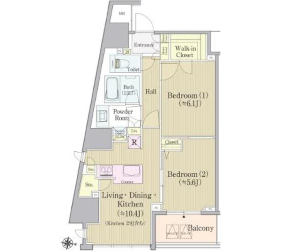 ＲＥＸ白金　1306号室の間取り図