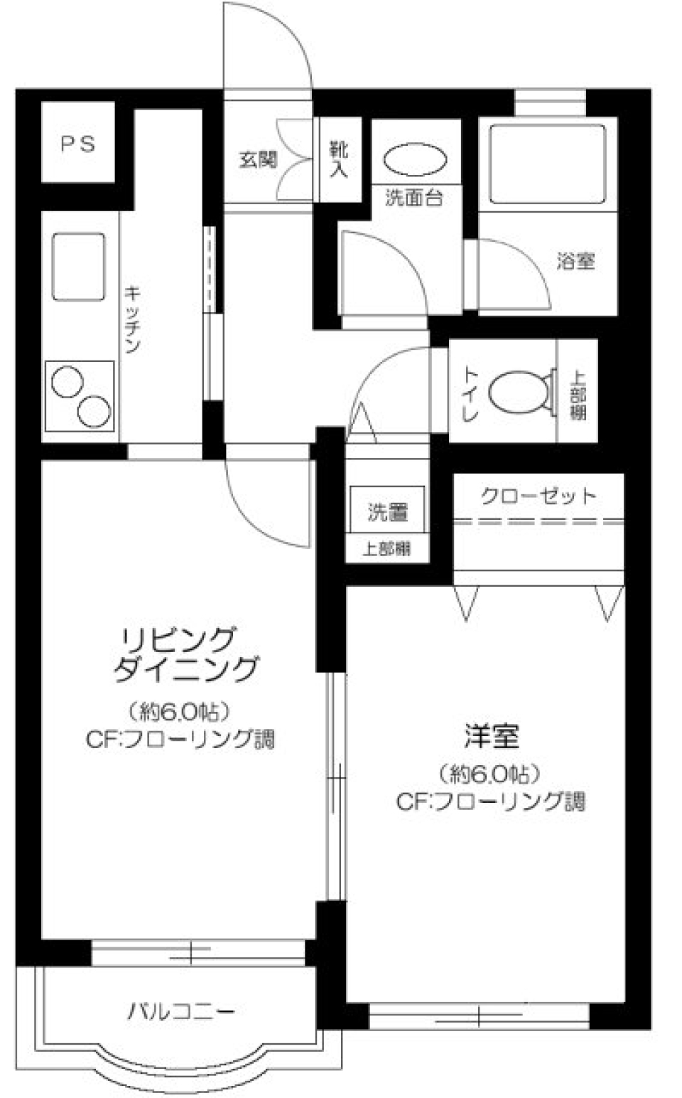 アステール荻窪　302号室の間取り図