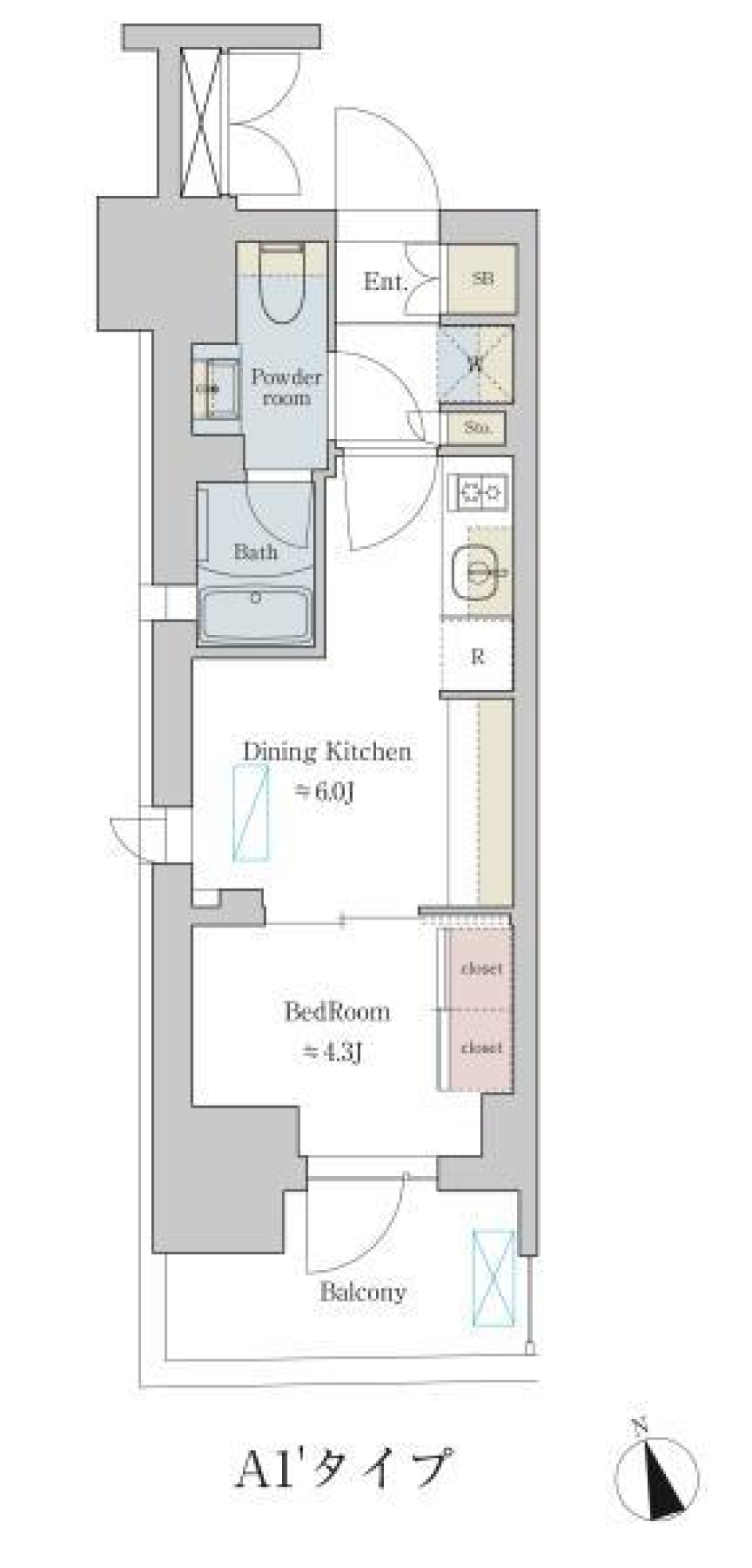 Ｂｒｉｌｌｉａ　ｉｓｔ　町屋　801号室［ペット可］の間取り図