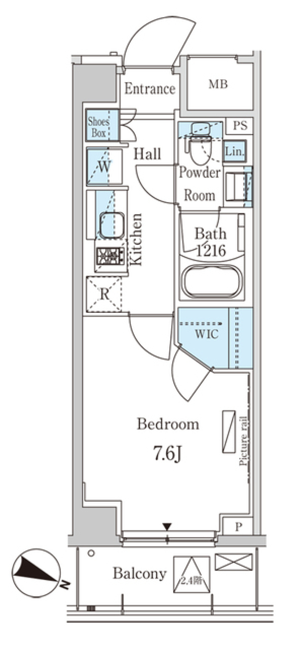 パークアクシス西馬込　310号室［ペット可］の間取り図