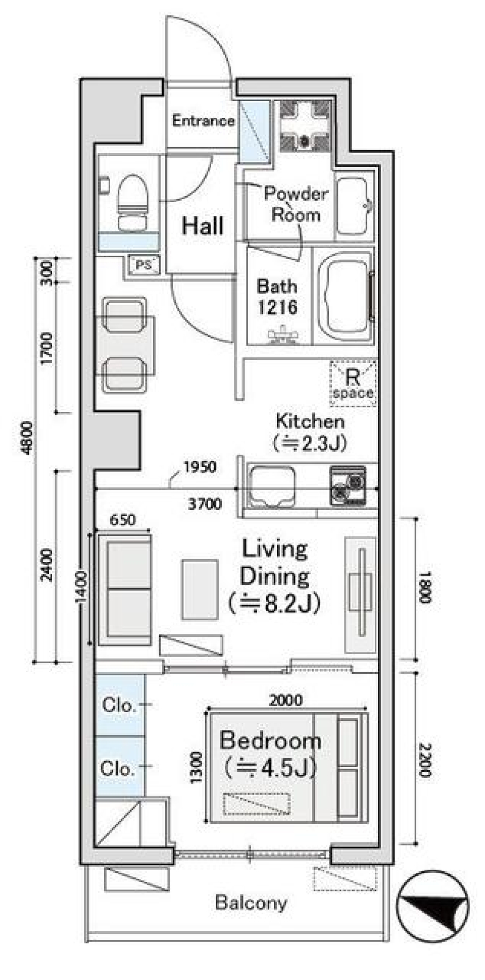 ディオスプラド　307号室［新築］の間取り図