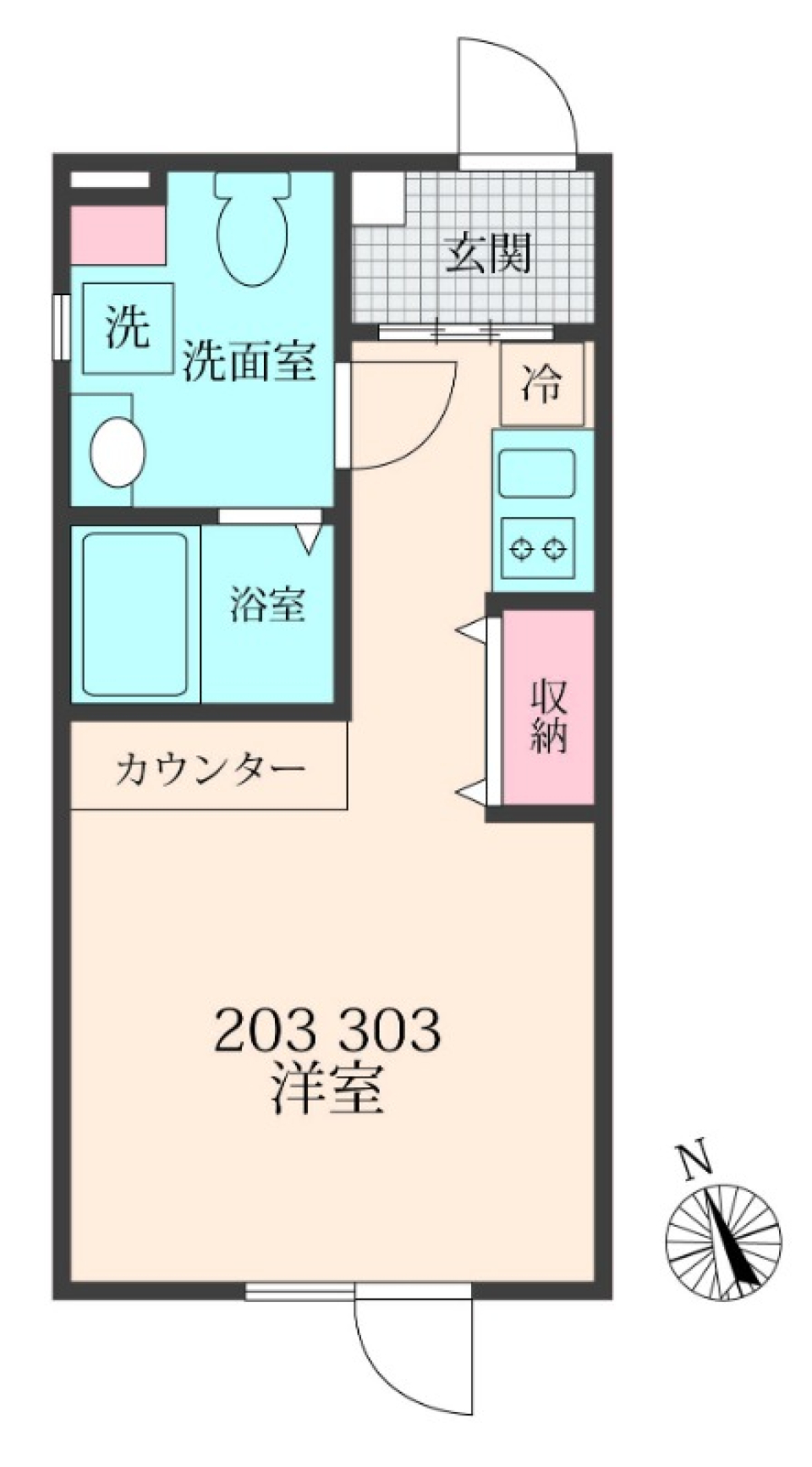 プラチナフォルム蒲田　303号室の間取り図
