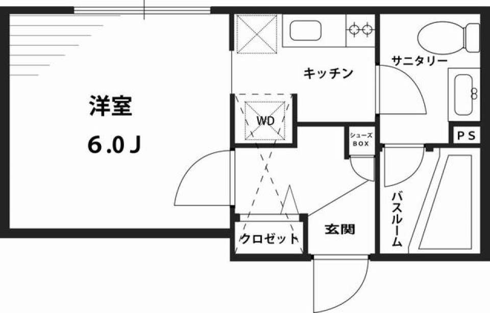 ベルダ・ビレッジオⅥ　202号室の間取り図