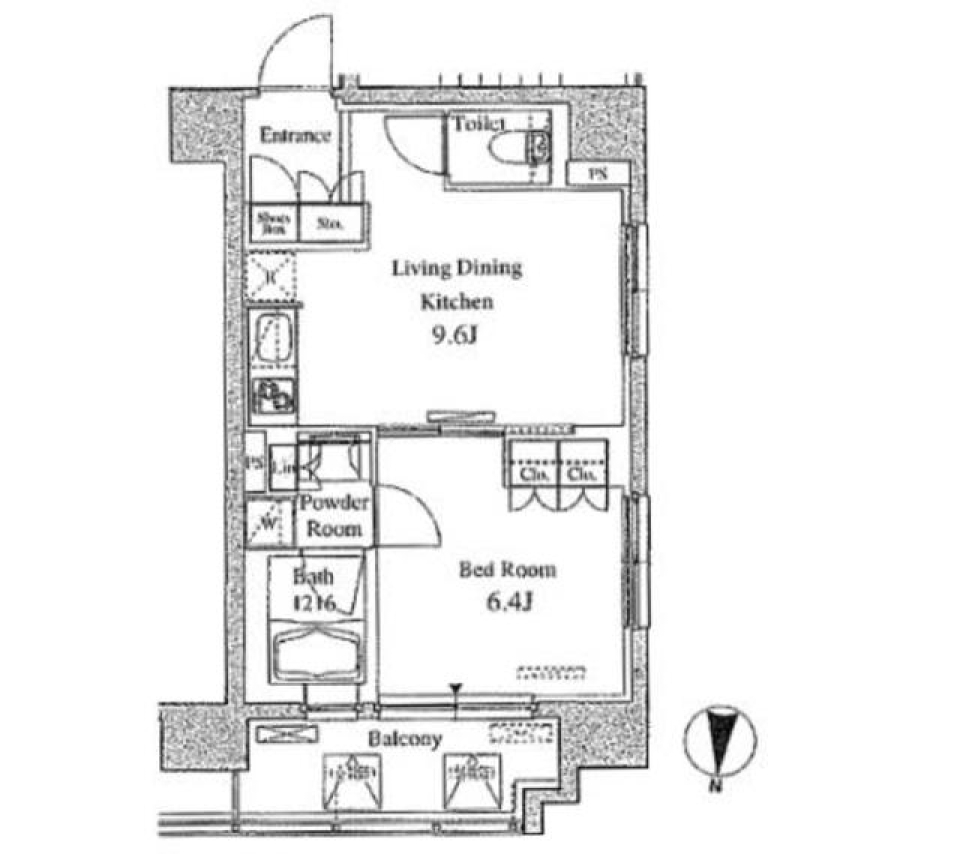 パークアクシス東陽町　810号室［ペット可］の間取り図