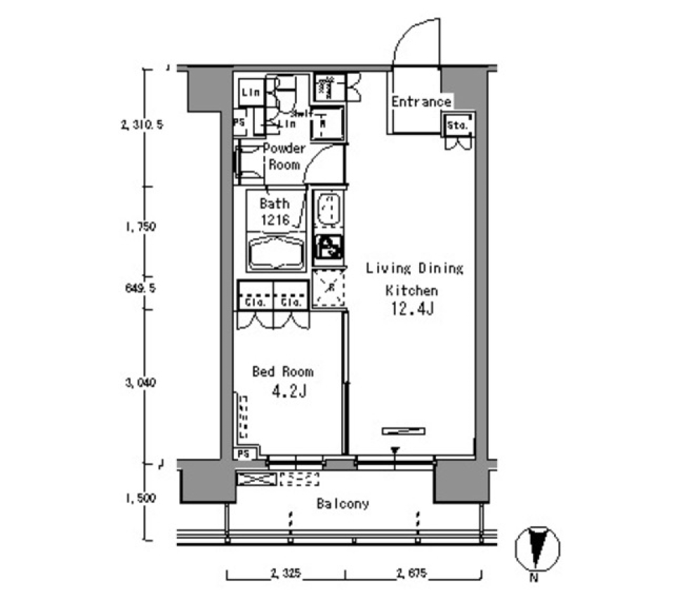 パークアクシス東陽町　209号室［ペット可］の間取り図