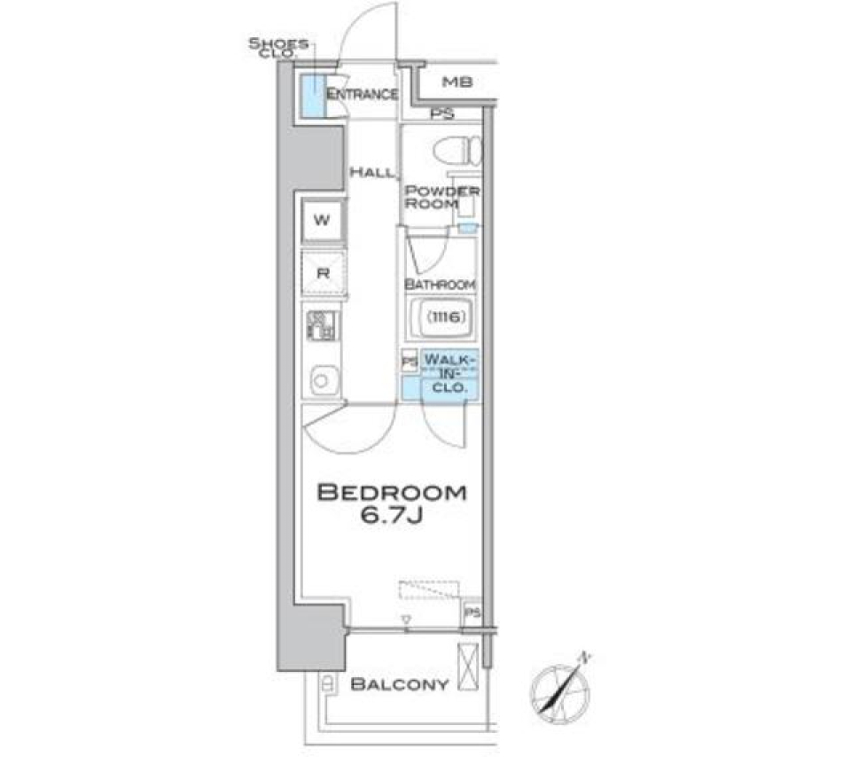 ＭＦＰＲコート武蔵小山　601号室の間取り図