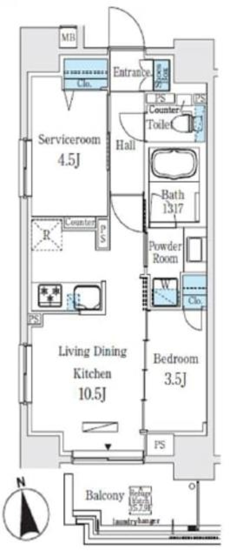 コスモグラシア浅草　902号室の間取り図